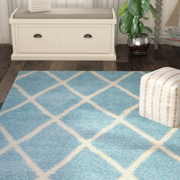 Charlton Home® Southampton Geometric Area Rug in Light Blue & Reviews